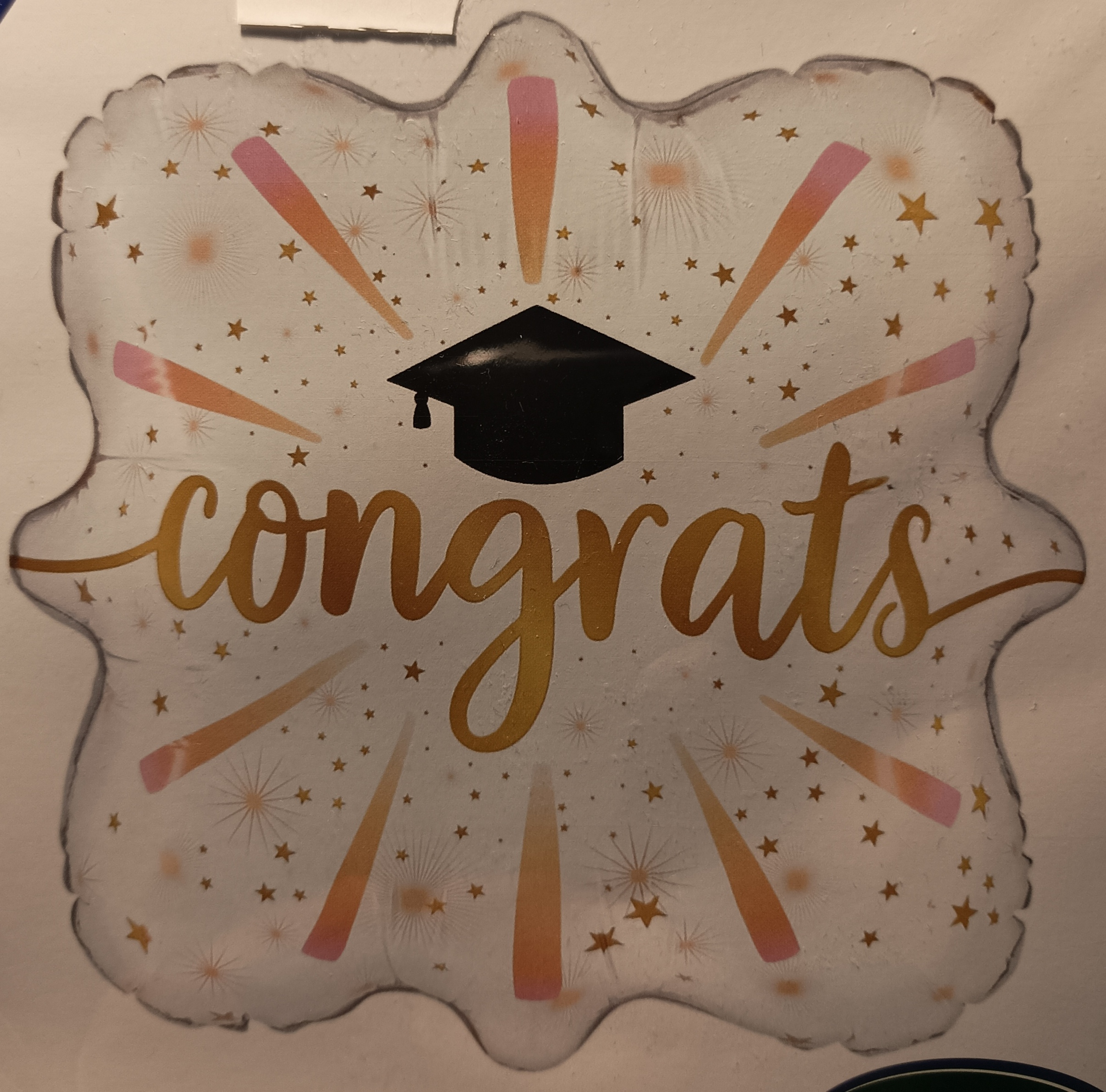 46 cm-es Congrats Grad tüzijátékos ballagási lufi